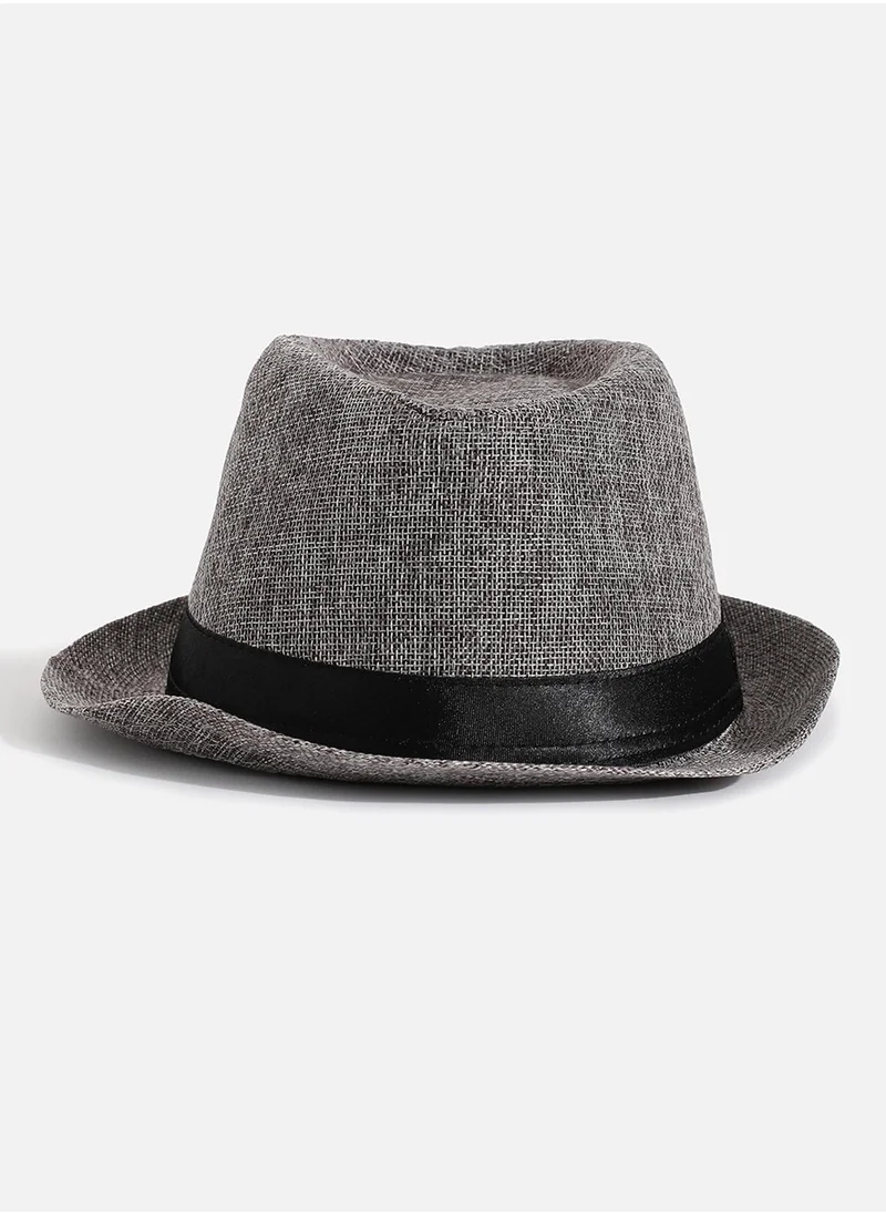 صوص هاوت Black Textured Fedora Hat