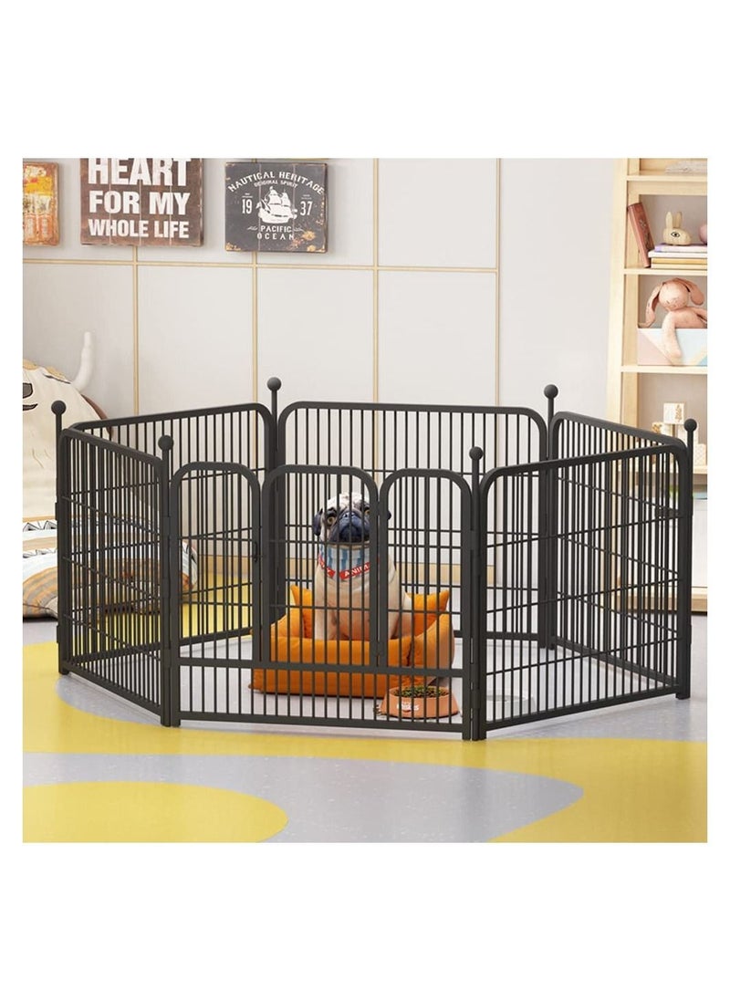 Cool Baby - COOLBABY Dog Playpen Foldable 6 Panels Dog Pen 24" Height Pet Enclosure Dog Fence Outdoor with Lockable Door - Image 1