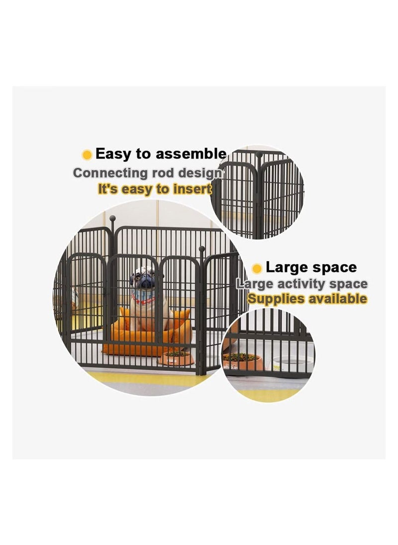 Cool Baby - COOLBABY Dog Playpen Foldable 6 Panels Dog Pen 24" Height Pet Enclosure Dog Fence Outdoor with Lockable Door - Image 1