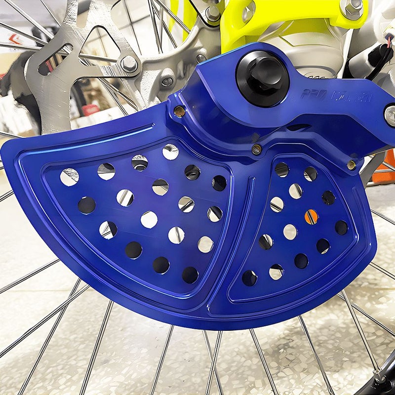 CNC Universal Front Brake Rotor Guard For Off Road Motorcycles Blue By Color - Image 1