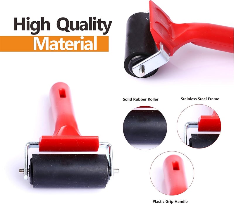 UCEC Brayer Roller, Durable Hard Rubber Roller Brayers, Brayer Rollers for Crafting, Glue Roller Paint Brushes for Printmaking Stamping Gluing (2.4”, 5.9”, 7.9”), 3 Pack - Image 4