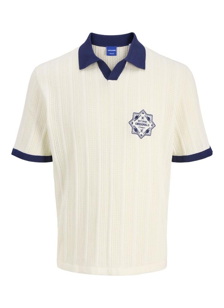 JACK & JONES Knit Split Neck Polo - Image 5