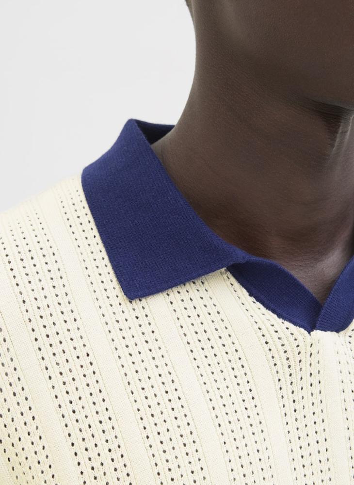 JACK & JONES Knit Split Neck Polo - Image 3