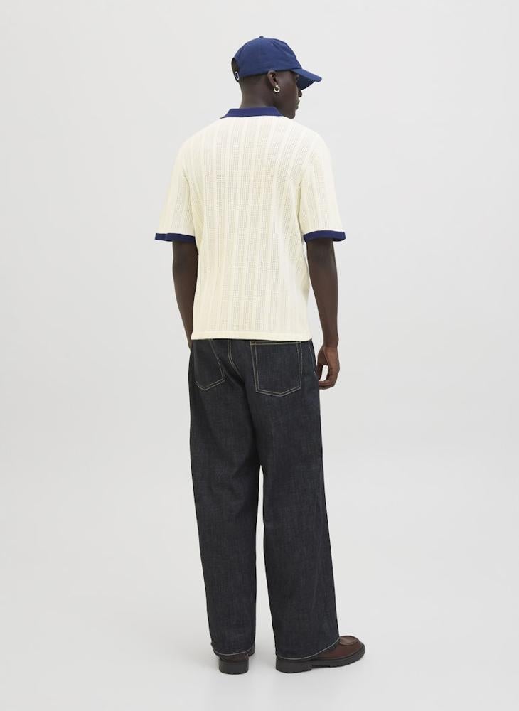 JACK & JONES Knit Split Neck Polo - Image 2