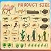Furjane 34 Pcs Desert Animals Figurines Set Model Trees Kit Desert Diorama Supplies Animals with Tree and Cactuses Figurines Resin Insects for Diorama Birthday Party - Image 4