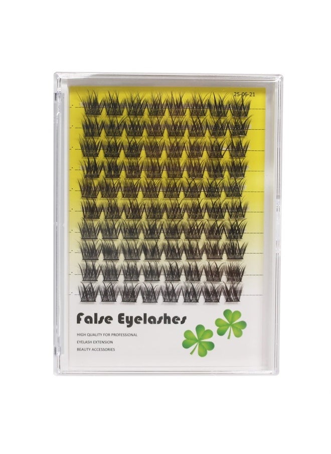 Vayator False Eyelashes D Curl Thickness 0.07mm Reusable Individual Extensions eyelashes Fake Eyelashes Wide stem Fluffy Eyelashes Clusters False Eyelash Clusters Natural Soft Dramatic Fake lash (16mm  - Image 1