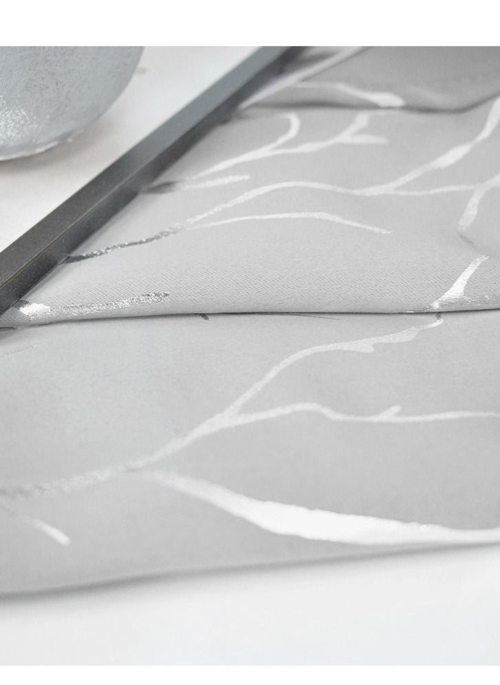 Arabest - 2-Piece Branches  Print  Blackout Window Curtain   Grey  132 X 240cm - Image 1