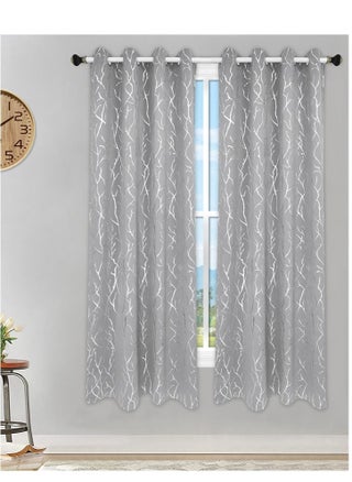 2-Piece Branches  Print  Blackout Window Curtain   Grey  132 X 240cm - pzsku/ZA09E1684E7D0BDAB21A1Z/45/_/1652671271/afa34392-6a5a-410c-b566-174ac82a24dd