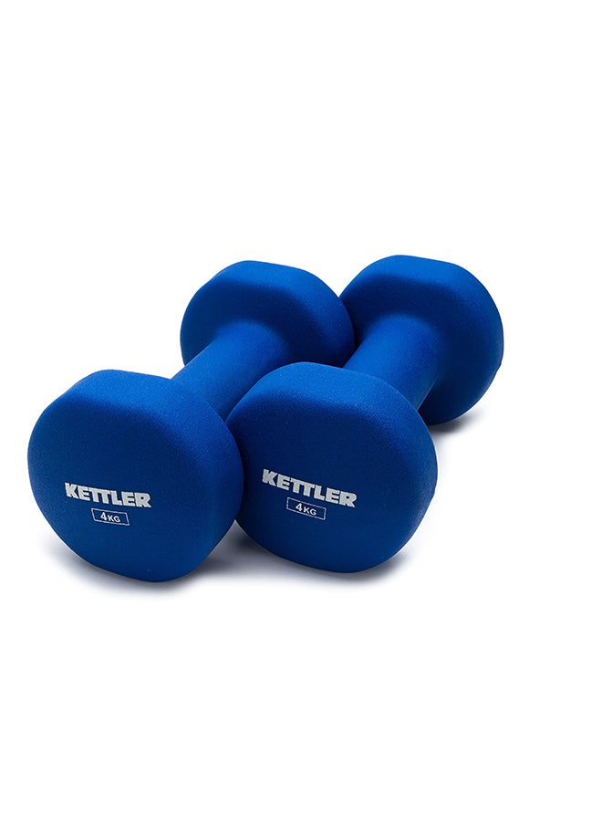 KETTLER - Neoprene Dumbbells of 8Kg (17.6LB) Includes 2 Dumbbells of 4Kg (8.8LB) | Material : Iron with NeopreneCoat | Exercise and Fitness Weights at Home/Gym | Unisex - Image 1