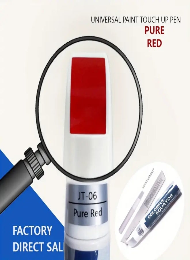 AROAQ Automotive Touch-Up Paint Pen, Multi-Color Options, Scratch Repair for Vehicles, Suitable for Various Car Parts, ABS Material, with Scratch Repair Tool , Pure Red - Image 1