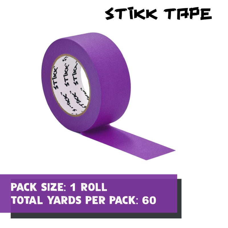 STIKK Painters Tape - 3pk Purple Painter Tape - 1 inch x 60 Yards - Paint Tape for Painting, Edges, Trim, Ceilings - Masking Tape for DIY Paint Projects - Residue-Free Painting Tape - Image 3