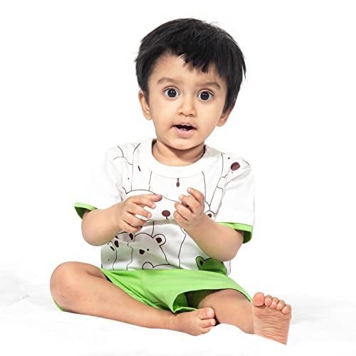 ARIEL Baby Boys & Baby girls Cotton Printed Round Neck Half Sleeve T-shirt & Short Trendy Summer Clothing Sets(AR-BHALFSS-36-Crowd-mouse_Multicolor_3 Months - 6 Months) - Image 5