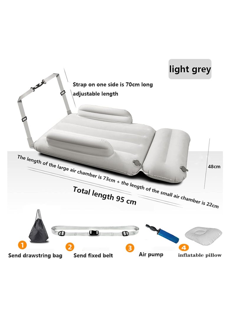 Multifunction Portable Large Inflatable Toddler Travel Bed, Toddler Plane Bed, Inflatable Bed with Multi-purpose Pillow, Inflatable Pump, Travel Bag, Fixing Belt, Armrest