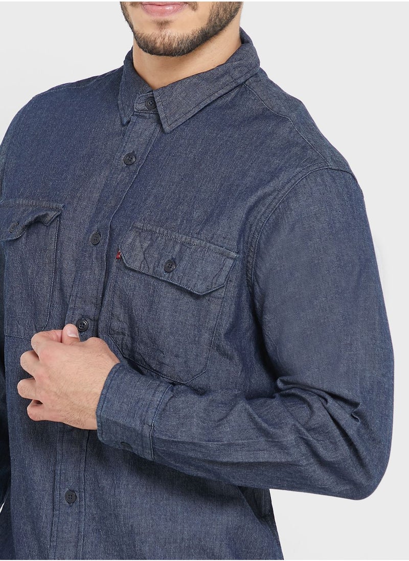 Levi's - Dark Wash Regular Fit Shirt - Image 1