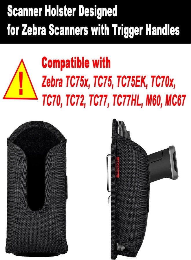SOGCASE Scanner Holster Handle Series - Thick Quality, Large, Heavy Duty, Sturdy Metal Belt Clip, Durable, Pocket-Friendly, Compatible with Zebra Barcode, Black - Image 2