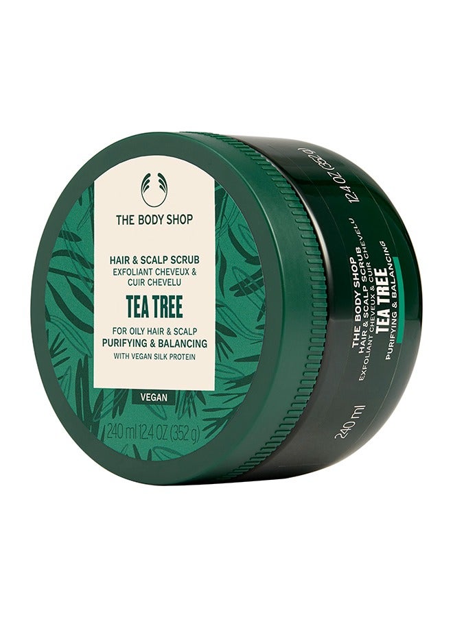 THE BODY SHOP مقشر الشعر وفروة الرأس المنقي والمتوازن من شجرة الشاي - علاج تقشير الشعر لفروة الرأس الدهنية | ينظف بعمق، يزيل التراكمات، يوازن الزيت الزائد، 240 مل - Image 2