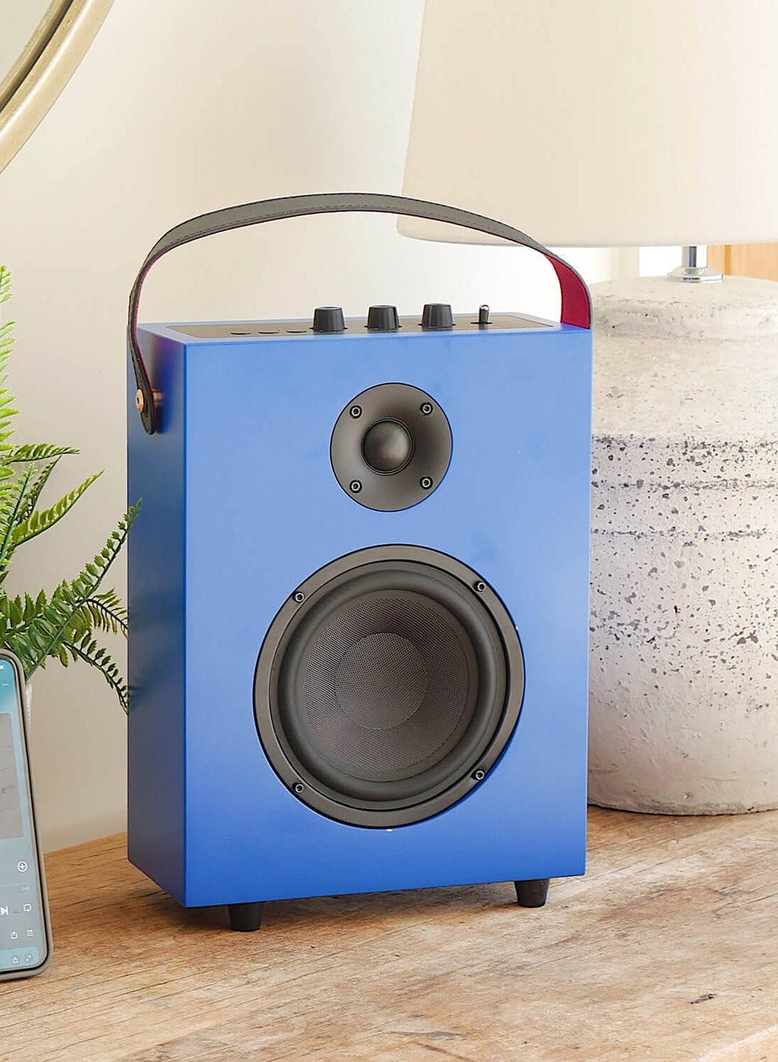 Steepletone Wireless Speaker | Redefy | Premium Sound | Bluetooth Connectivity | Removable Front Cover | Vibrant Color | Sturdy Feel | High Fidelity Audio | Shelf Speaker (Blue)