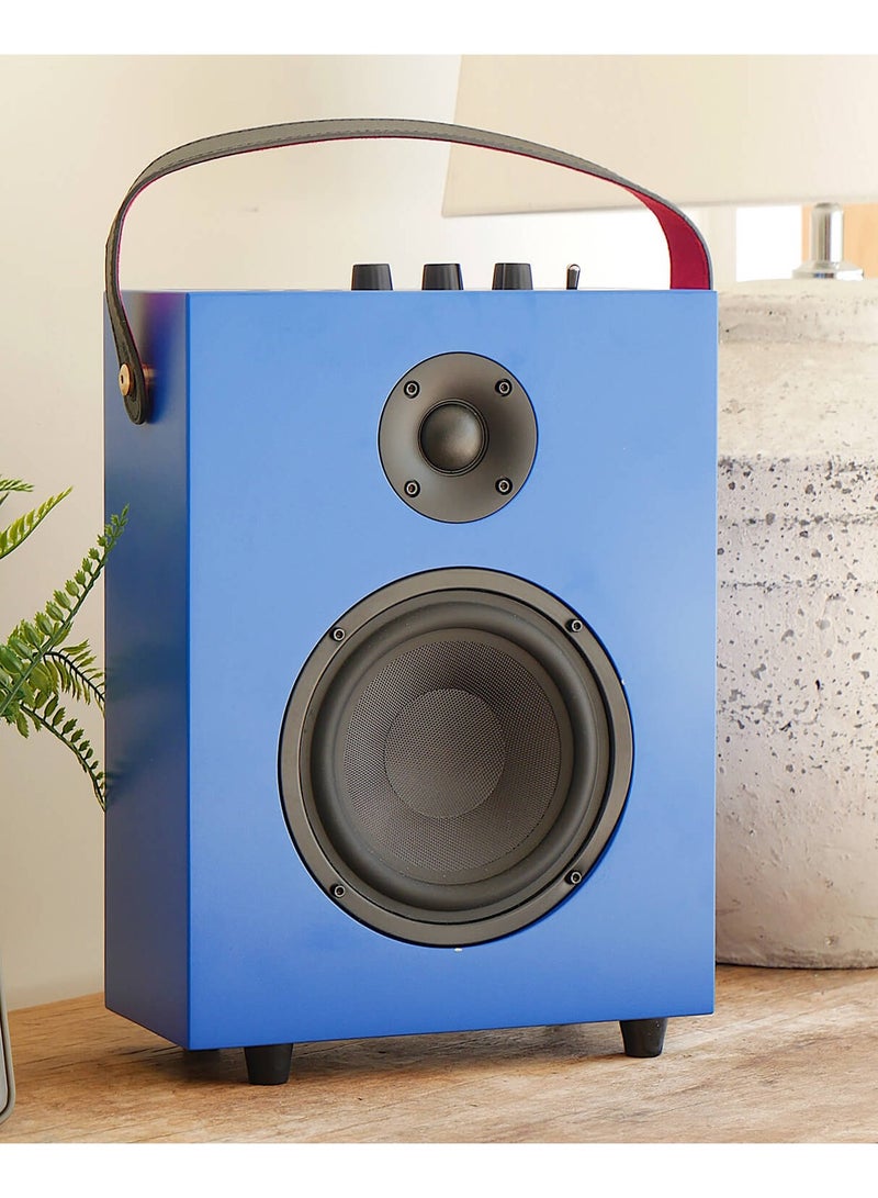 Steepletone Redefy Luxury Wireless Speaker Premium Sound Bluetooth Wireless Connectivity Removable Front Cover Vibrant Colors Sturdy Feel with High Fidelity Speaker Sound Portable Aesthetic Home Decor (Blue)  - Image 2