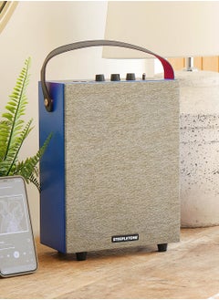 Steepletone Redefy Luxury Wireless Speaker Premium Sound Bluetooth Wireless Connectivity Removable Front Cover Vibrant Colors Sturdy Feel with High Fidelity Speaker Sound Portable Aesthetic Home Decor (Blue)  - Image 4