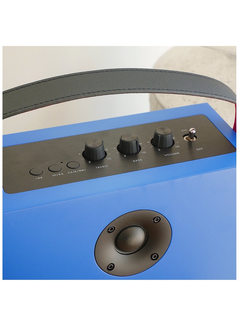 Steepletone Redefy Luxury Wireless Speaker Premium Sound Bluetooth Wireless Connectivity Removable Front Cover Vibrant Colors Sturdy Feel with High Fidelity Speaker Sound Portable Aesthetic Home Decor (Blue)  - Image 3