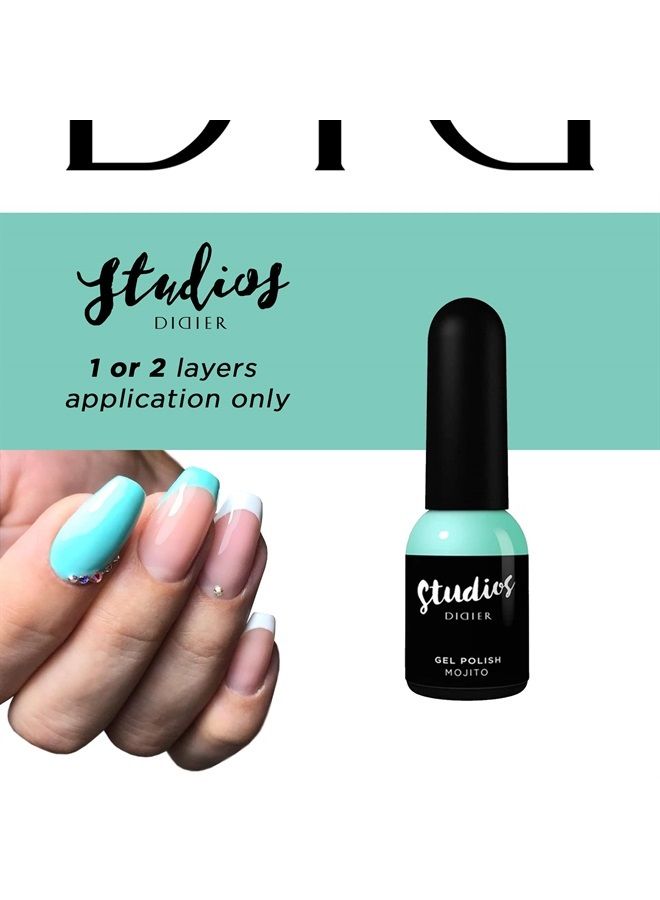 DIDIER LAB Studios Gel Polish Mojito - Professional Manicure Pedicure Products - Rich Pigment for Complete Nail Coverage - Flawless Shine - Suitable for Beginners - For UV Lamp - Gift for Women - Image 5