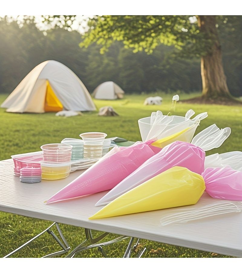 100 Pcs 10 Pcs Heavy Duty Disposable Piping Bags Thickened Pastry Squeeze Bags Durable Non Slip Grip For Cake Decorating Baking Icing Kitchen Tools Home And Professional Bakers Cake Decorating Supplies - Image 4