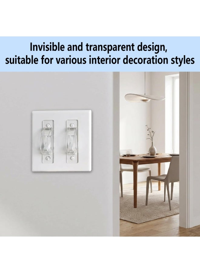 2 Pack Clear Transparent Child Proof Light Switch Guard Lock, Durable Toggle Switch Protector Cover Prevents Accidental Switch Flips, Complete With Installation Screws For Household Home Safety - Image 5