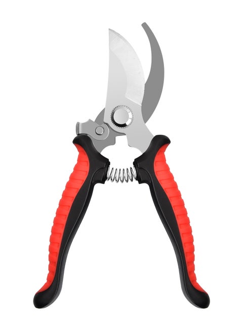 مقص تقليم النباتات من الفولاذ SK5 مع آلية قفل، حجم قطع قابل للتعديل، ومقبض غير قابل للانزلاق للزهور والنباتات الداخلية وأشجار بونساي