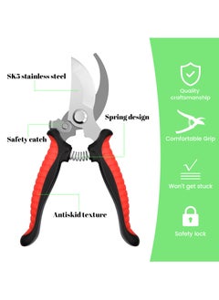 Generic Garden Pruning Shears with Locking Mechanism, Non-Slip Handle Scissor for Flowers, Indoor Plants, Bonsai Trees  - Image 3