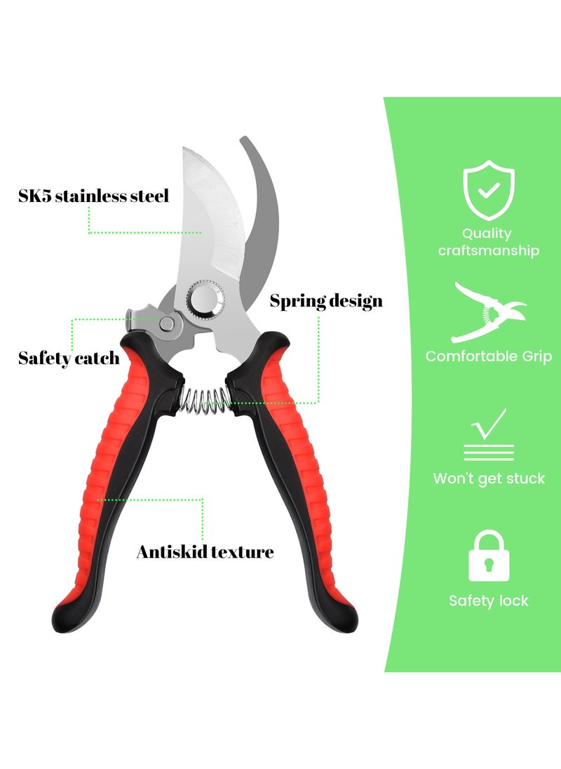 Generic Garden Pruning Shears with Locking Mechanism, Non-Slip Handle Scissor for Flowers, Indoor Plants, Bonsai Trees  - Image 3