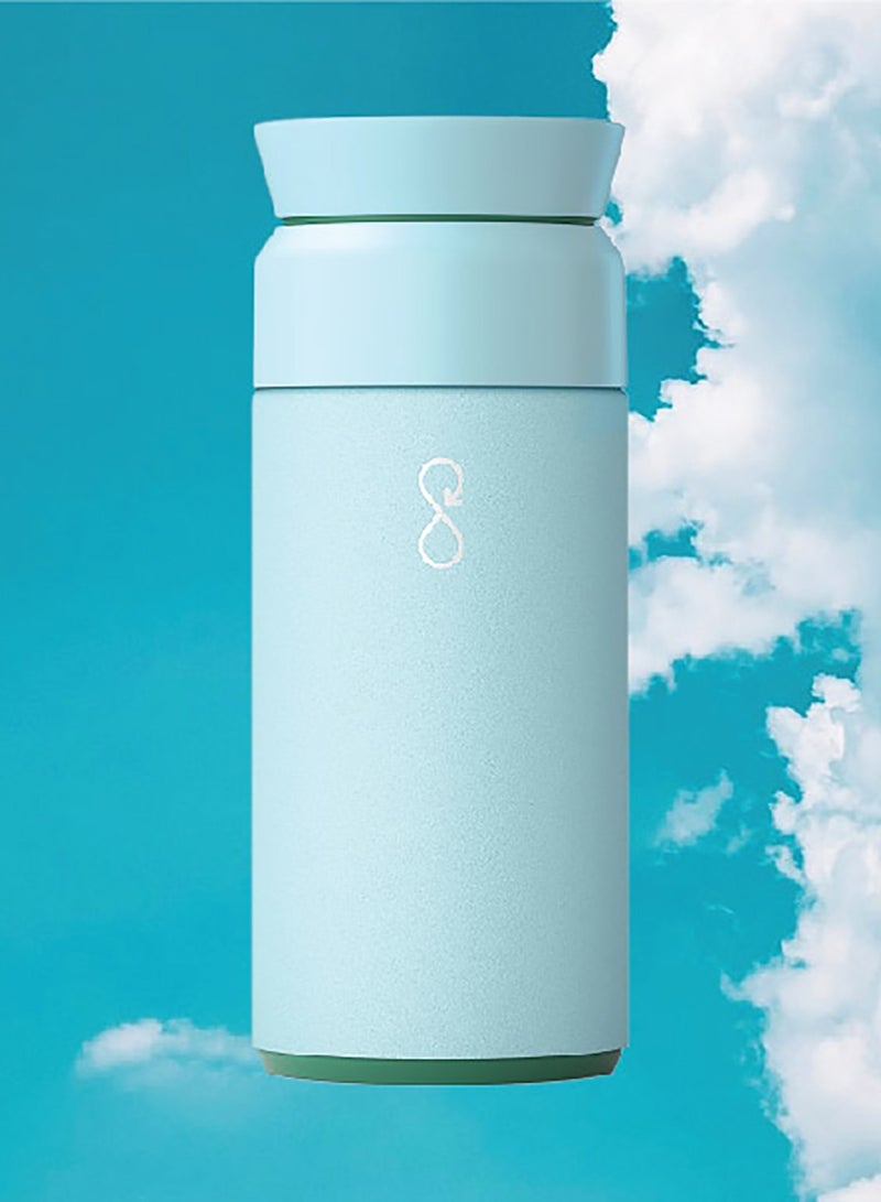 اوشن بوتل قارورة بريو بغطاء مانع للتسرب 360 درجة صديقة للبيئة 350 مل - أزرق سماوي - Image 5