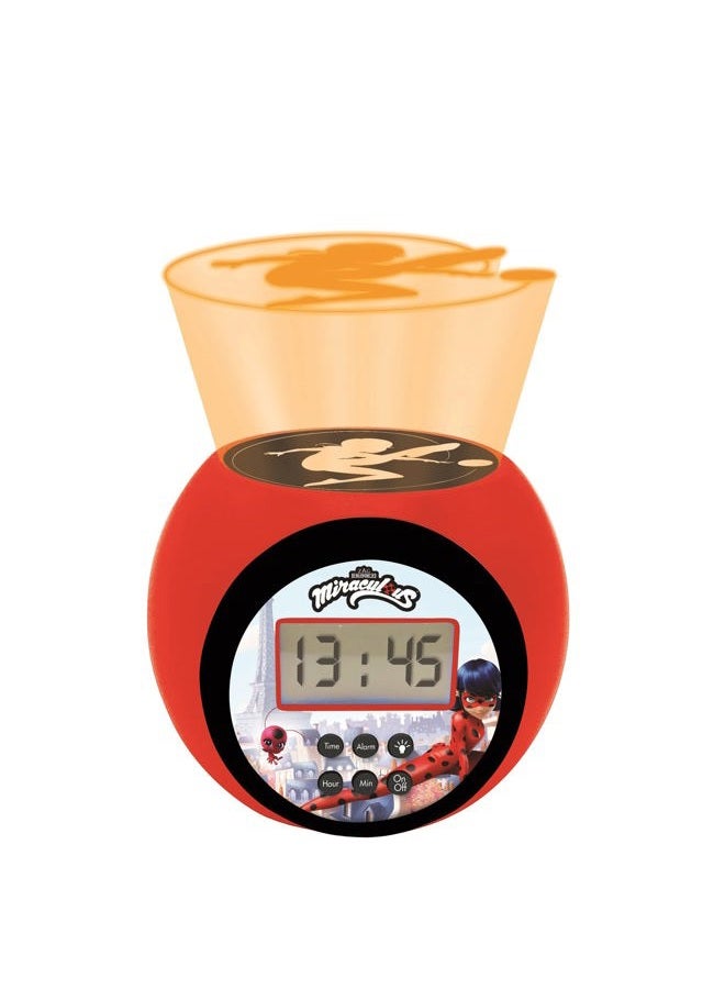 Lexibook Rl977Mi Tales Of Ladybug & Cat Noir Projector Clock Miraculous With Snooze Alarm Function, Night Light With Timer, Lcd Screen, Battery Operated, Red/Black, One Size - Image 5