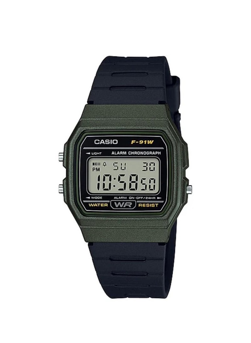 CASIO Resin Digital Wrist Watch F-91WM-3ADF - Image 1