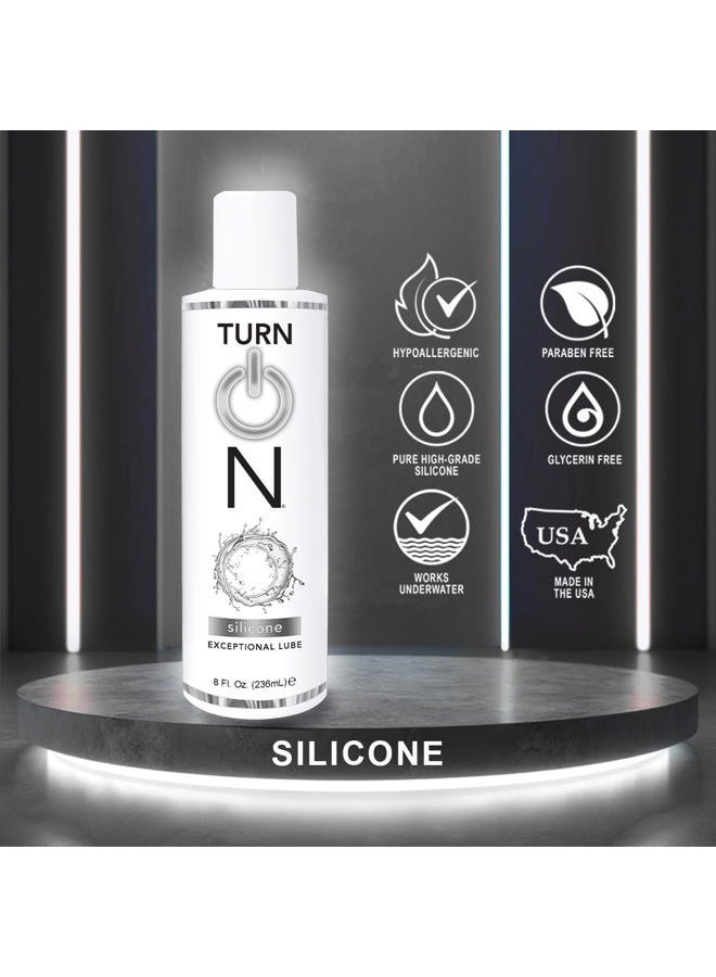 Turn On Silicone-Based Premium Personal Lubricant | Long Lasting Performance, Ultra Slick & Silky Smooth, Condom Safe Lube for Men, Women, and Couples, 8 fl oz - Image 3