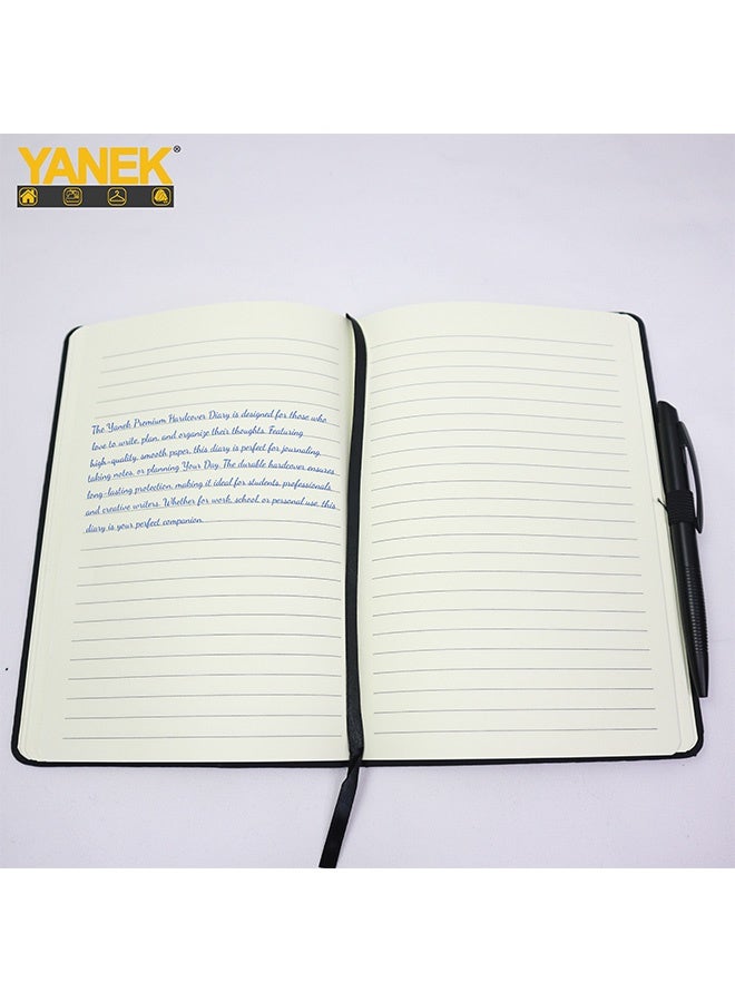 Yanek A5 Lined Notebook - Hardcover, 80 sheet/160 pages, Writing Pad for Notes, Journals, Sketches, School, Office, and Personal Use - Durable, Portable, Pack of 1 - Image 4