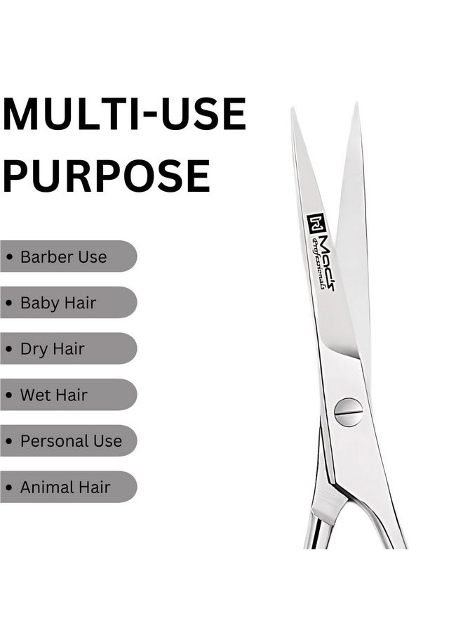MacRazors Products Macs Hair Cutting Scissors,6.5 Inch Hairdressing Scissor, Premium Stainless Steel Razor with Sharp Edge Blade & Salon Scissors, for Men, Women, Barber, Kids, Adults, Pets,-2003 (6.5")  - Image 2