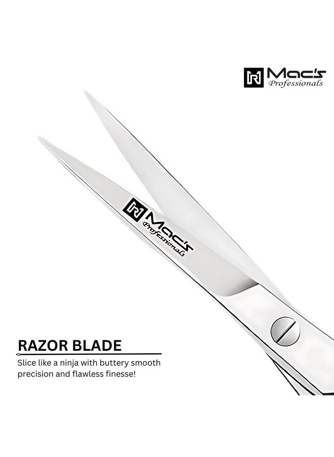 MacRazors Products Macs Hair Cutting Scissors,6.5 Inch Hairdressing Scissor, Premium Stainless Steel Razor with Sharp Edge Blade & Salon Scissors, for Men, Women, Barber, Kids, Adults, Pets,-2003 (6.5")  - Image 4