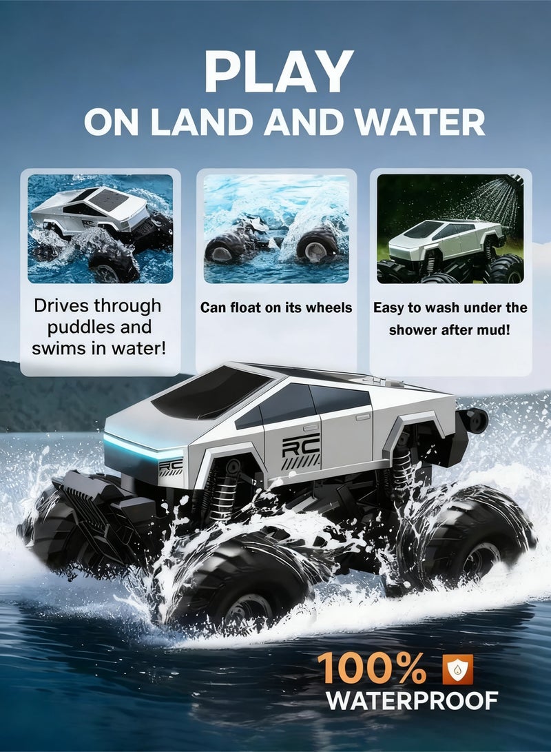 JJRC RC Truck Car Kids Toys for Ages 8+, Remote Control Car Waterproof Monster Truck, Amphibious 4WD All Terrain Off-Road Pickup, 1:16 Scale, 2.4GHZ Vehicles, Perfect for Kids Birthday Gift - Image 5