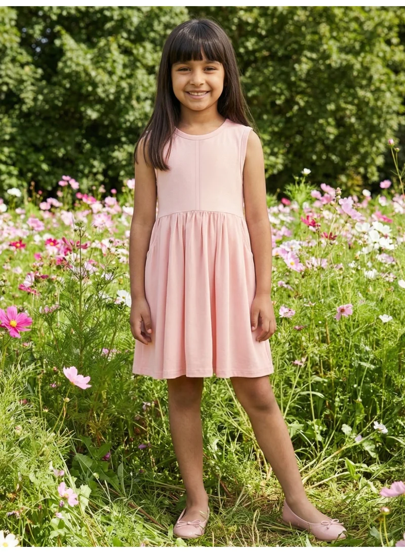 جلو باص Globus Girls Dress Light Pink Casual with Sleeveless Design and Pockets