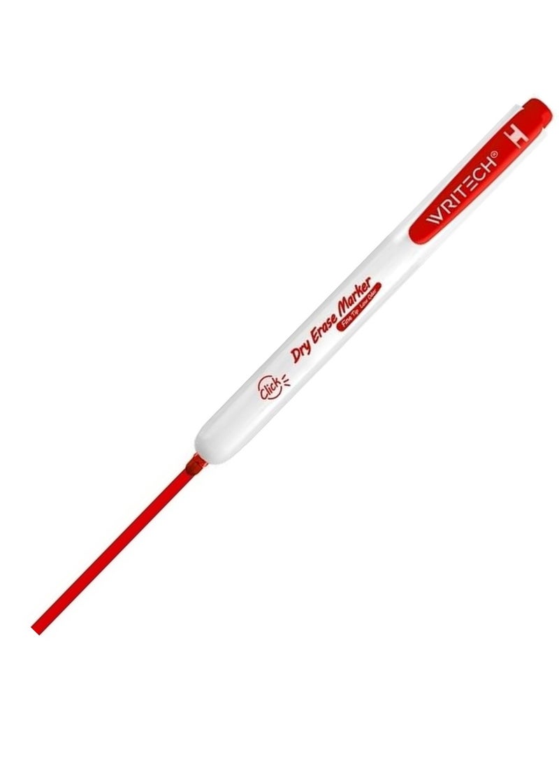 WRITECH 12-Piece Retractable Whiteboard Marker Red Ink  - Image 2