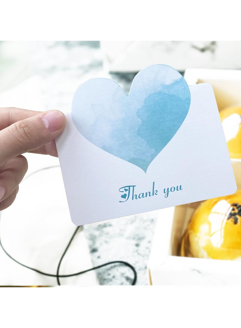SYOSI 60 Pcs Heart Thank You Cards Valentine's Greeting Gift Cards Colorful Heart Blank Cards Romantic and Sweet Greeting Card Perfect for Wedding Graduation Valentine's Day - Image 5