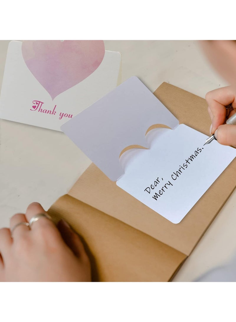 SYOSI 60 Pcs Heart Thank You Cards Valentine's Greeting Gift Cards Colorful Heart Blank Cards Romantic and Sweet Greeting Card Perfect for Wedding Graduation Valentine's Day - Image 4