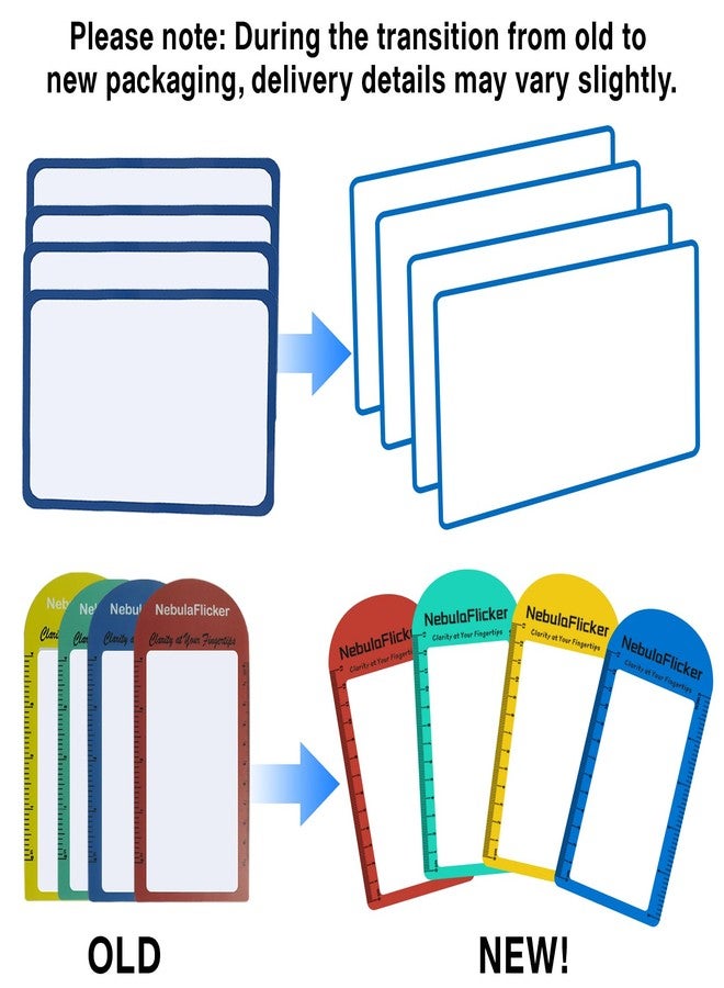 NebulaFlicker 4 Pcs Magnifying Sheet 3X Page Magnifier for Reading Lightweight PVC Fresnel Lens with 4 Pcs Magnifying Bookmark Ruler for Low Vision & Seniors - Image 2