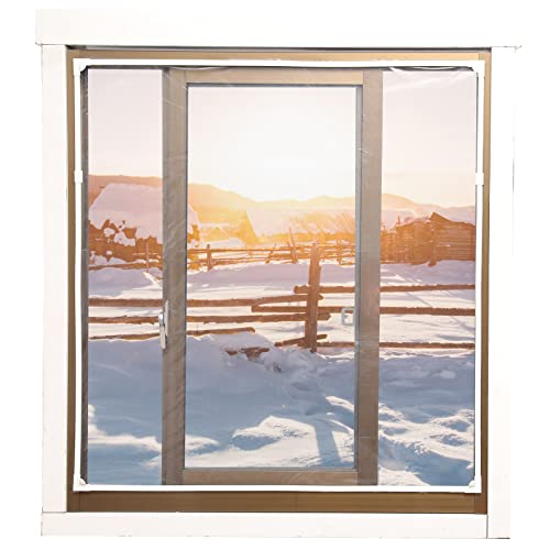 JOOFAN DIY Magnetic Window Insulation kit Transparent Film with White Frame Max 56"X35" Fits Any Size Smaller Coverings to Keep Cold Out Storm Warm in Winter - Image 2