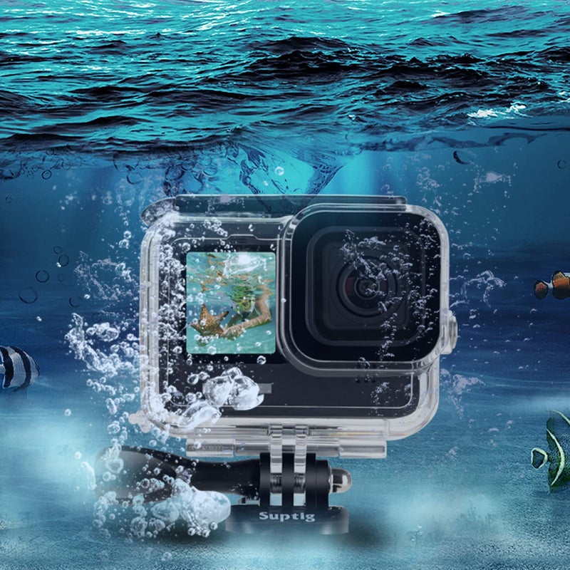Suptig Waterproof Case Protective Housing Underwater Dive Housing for GoPro Hero 12/Hero 11/Hero 10/Hero 9 Black Waterproof 164F - Image 5