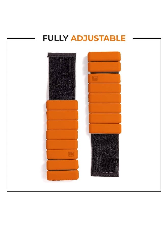 Flexnest Flexnest BY DECATHLON,Flexnest The Flexbangle Adjustable Wrist & Ankle Weights Set, Free Size, (Pack Of 2), 1 Pound Each  - Image 1