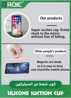 GROIC Black Double Sided Silicone Suction Cup for All Phone Models, Phone Suction Pad with Strong Adhesion, Non-Slip Phone Holder for Selfies and Videos, Multifunctional Phone Suction Tray  - Image 5