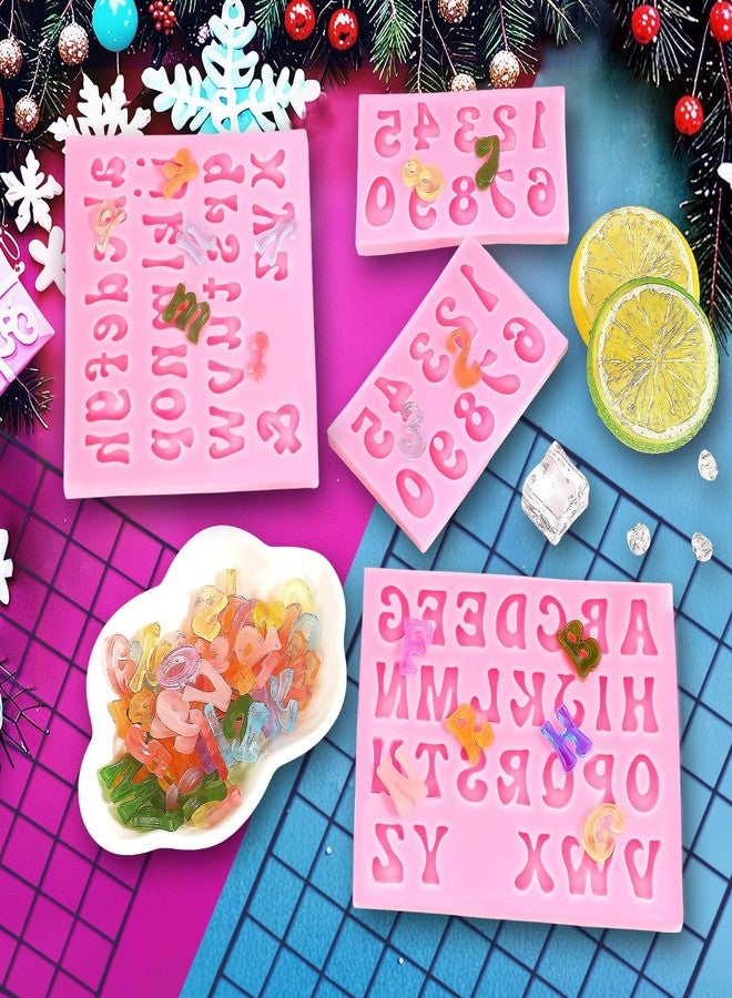 KINYFY 4 Pcs Letter and Number Silicone Molds, Alphabet and Numbers Chocolate Molds, 0-9 Numbers and 26 Letters Candy Mold for Party Baking Desserts, Cake Decoration (Letter and Number A) - Image 3