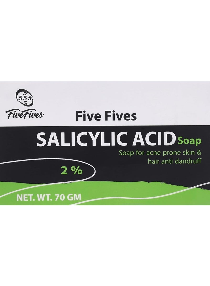 Five Fives Salicylic Soap - 70 gm - Image 2