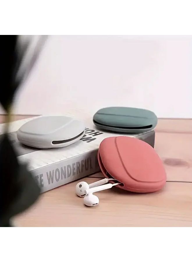 White Ultra Portable Travel Cable Organizer Bag for Earphones and Charging Hub - Image 2